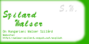 szilard walser business card