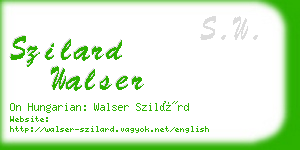 szilard walser business card